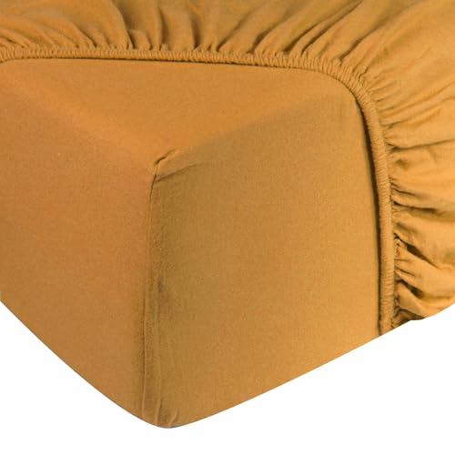 DoubleDry Spannbettlaken Jersey 140x200cm - 100% Baumwolle - Spannbetttuch - 28cm Steg - Ochergelb DoubleDry Spannbettlaken Jersey 140x200cm - 100% Baumwolle - Spannbetttuch - 28cm Steg - Ochergelb von DoubleDry