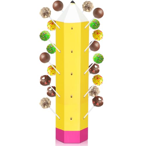 DoubleFill Holzstift, Cake-Pop-Ständer, 30 Löcher, Lutscher-Halter, dekorativer Tisch-Display, Dessertständer für Kindergarten, Hochzeit, Geburtstagsfeier von DoubleFill