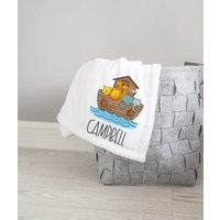 Arche Noah Mit Tieren Personalisierte Babydecke/Es Ark Baby Shower Geschenk von DoubleKMonograms