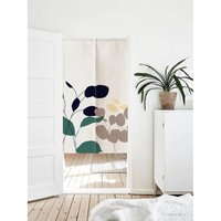 Aquarell Eukalyptus Blätter Eingang Noren Vorhang, Wandbehang Videocall Hintergrund Dekor, Baumwolle Leinen Tür Vorhang Raumteiler von DoubleKong