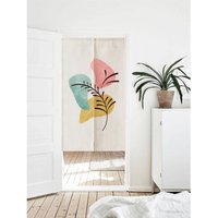 Handgezeichnete Aquarell Kunst Tür Vorhang Noren Vorhang, Wandteppich Videocall Hintergrund Dekor, Moderne Baumwolle Leinen Raum Divide von DoubleKong