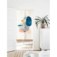 Handgezeichnete Aquarell Shades Doorway Noren Vorhang, Wandteppich Videocall Hintergrund Dekor, Moderne Kunst Baumwolle Leinen Tür Vorhang Raum von DoubleKong