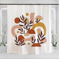 Handgezeichneter Bunter Abstrakter Druck Duschvorhang, Wasserdicht Waschbar 21x71In, Einweihungsgeschenk Geschenkideen Moderner Duschvorhang von DoubleKong