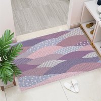 Lila Berglandschaft Print Dienstprogramm Fußmatte, Schmutz Entfernen Waschbare Eingang Indoor Outdoor Coil Matte, Housewarminggeschenk von DoubleKong