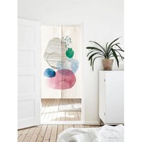 Moderne Aquarell Shades Doorway Noren Vorhang, Wandteppich Videocall Hintergrund Dekor, Kunst Baumwolle Leinen Tür Vorhang Raum Divide von DoubleKong