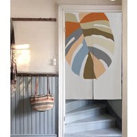 Monstera Doorway Noren Vorhang, Kunst Wandteppich Für Wohnkultur, Baumwolle Leinen 85x140cm, Blätter Eingang von DoubleKong