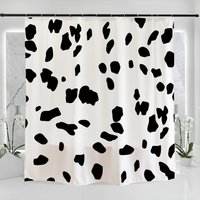 Schwarz Weiß Leopard Duschvorhang Für Badezimmer, Wasserdicht Waschbar 71x71In, Leoparden Animal Print Housewarming Geschenk, Spaß von DoubleKong