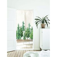 Wald Bäume Moderner Türvorhang, Wandbehang, Baumwolle Leinen Vorhang, Raumteiler, Weicher Stoff Wandbehang von DoubleKong