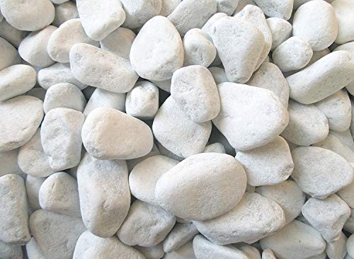 1 kg Deko Steine - Marmorkies weiß - Körnung 25-40 mm (11,99 € PRO KG:) von Doubleyou Geovlies & Baustoffe