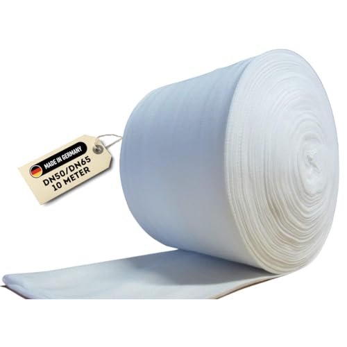 Doubleyou Geovlies & Baustoffe Drainagevlies 10m | Filterstrumpf für Drainagerohre | DN50/DN65 | Filterschlauch | Perfekt für Drainagesysteme | Langlebig | Schutz vor Verstopfung & Staunässe von Doubleyou Geovlies & Baustoffe