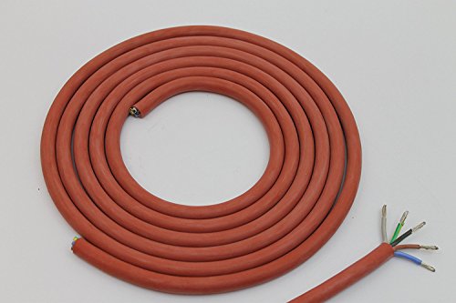 5 Meter (m) Silikonkabel 5x1,5 mm² | SiHF | Hitzebeständige und flexible Silikonleitung | Saunakabel | Optimal für Saunaöfen | -60°C bis +180°C | Wärmegeräte, Scheinwerfer, Heizkraftwerke etc. von Doubleyou Geovlies & Baustoffe