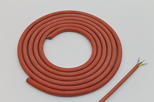 4 Meter (m) Silikonkabel 3x1,5 mm² | SiHF | Hitzebeständige und flexible Silikonleitung | Saunakabel | Optimal für Saunaöfen | -60°C bis +180°C | Wärmegeräte, Scheinwerfer, Heizkraftwerke etc. von Doubleyou Geovlies & Baustoffe