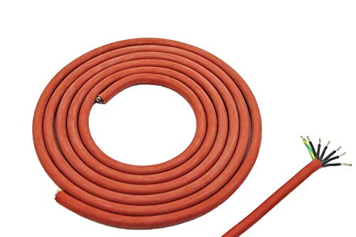 4 Meter (m) Silikonkabel 7x1,5 mm² | SiHF | Hitzebeständige und flexible Silikonleitung | Saunakabel | Optimal für Saunaöfen | -60°C bis +180°C | Wärmegeräte, Scheinwerfer, Heizkraftwerke etc. von Doubleyou Geovlies & Baustoffe