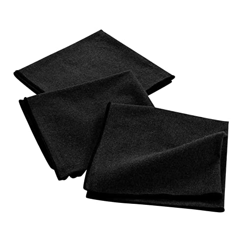 Douceur d'Intérieur, 3 Servietten (40 x 40 cm) Mistraline Schwarz, recycelte Baumwolle von Douceur d'Intérieur