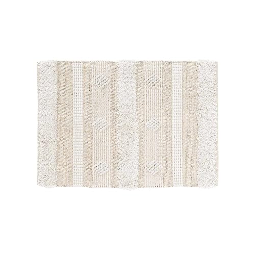 Douceur d'Intérieur Athos rechteckiger Teppich (60 x 90 cm), Baumwolle/Polyester, Verzierungen und Metallfäden von Douceur d'Intérieur