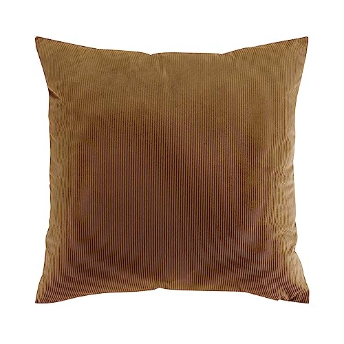 Douceur d'Intérieur, Kissen mit abnehmbarem Bezug, 50 x 50 cm, Casual, Camel, Velours, einfarbig von Douceur d'Intérieur