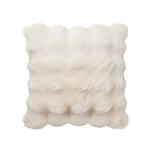 Douceur d'Intérieur, Kissen mit abnehmbarem Bezug, 45 x 45 cm, Kunstfell/Samt von Douceur d'Intérieur