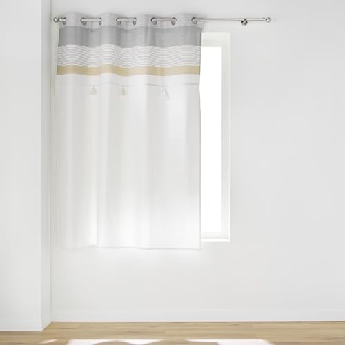 Douceur d'Intérieur, Ösenvorhang, 140 x 180 cm, Iliade, Baumwolle & Polyester von Douceur d'Intérieur