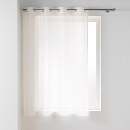 Douceur d'Intérieur, Ösenvorhang, 140 x 180 cm, Mops Natur, gewebt von Douceur d'Intérieur