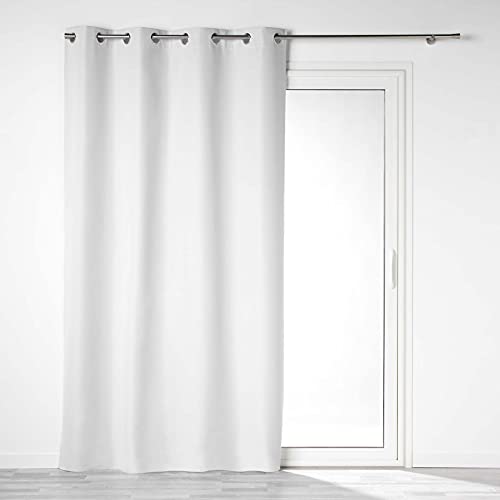Douceur d'Intérieur Ösenvorhang, Weiß, 140 x 260 cm von Douceur d'Intérieur