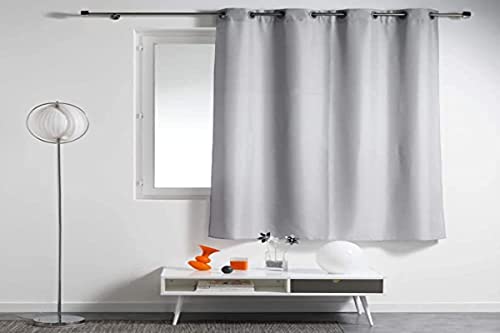 Douceur d'Intérieur, Ösenvorhang Essentiel Grau Polyester 140 x 180 cm von Douceur d'Intérieur