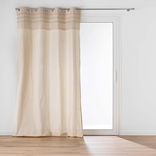 Douceur d'Intérieur, Ösenvorhang Hilary, 140 x 240 cm, Baumwolle/Polyester mit Top von Douceur d'Intérieur