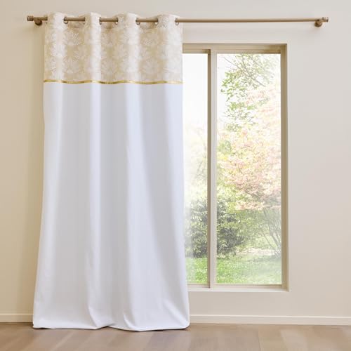 Douceur d'Intérieur, Ösenvorhang Majestia, 140 x 240 cm, Baumwolle & Polyester von Douceur d'Intérieur
