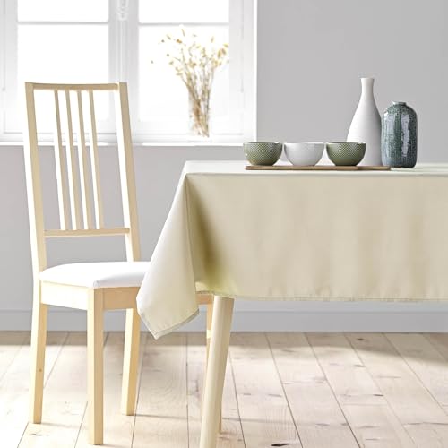 Douceur d'Intérieur, Tischdecke, rechteckig (140 x 300 cm) Essentiel Natur, Polyester von Douceur d'Intérieur