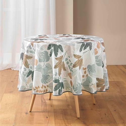 Douceur d'Intérieur, Tischdecke rund (Ø 180 cm) Fidschi, Polyester, Bedruckt von Douceur d'Intérieur