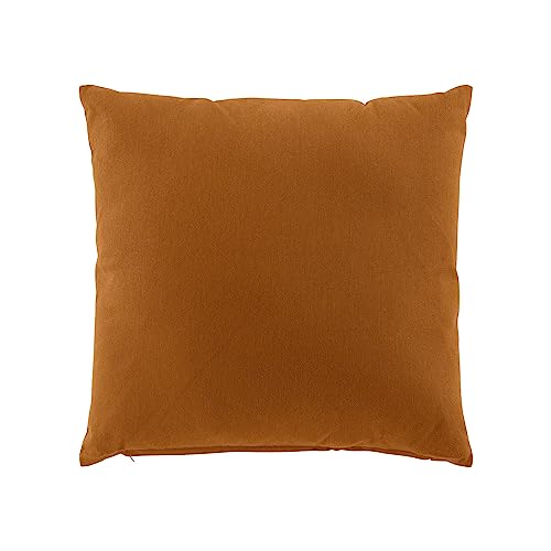 Douceur d'Intérieur, Twily Kissen, Abnehmbarer Bezug, 45 x 45 cm, Camel, recyceltes Baumwolle/Polyester von Douceur d'Intérieur