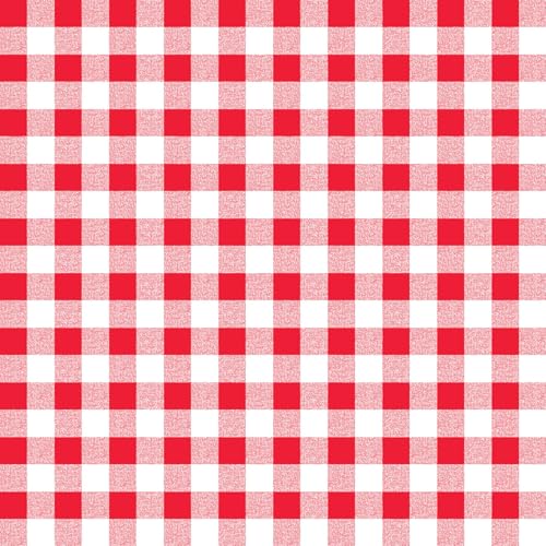 Douceur d'Intérieur, Wachstuchs-Rolle (RLX 1,40 m x 20 m) Mini Vichy Rot PVC Bedruckt von Douceur d'Intérieur