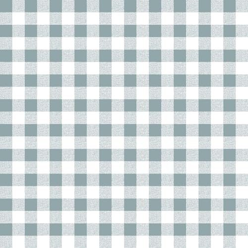 Douceur d'Intérieur, Wachstuchs-Rolle (RLX 1,40 m x 20 m) Mini Vichy Salbei, PVC Bedruckt von Douceur d'Intérieur