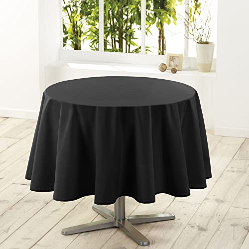 Douceur d'Intérieur - 1720381, Tischdecke Runde, 180 cm, Essentiel, Polyester Unifarben, Schwarz Douceur d'Intérieur - 1720381, Tischdecke Runde, 180 cm, Essentiel, Polyester Unifarben, Schwarz von Douceur d'Intérieur