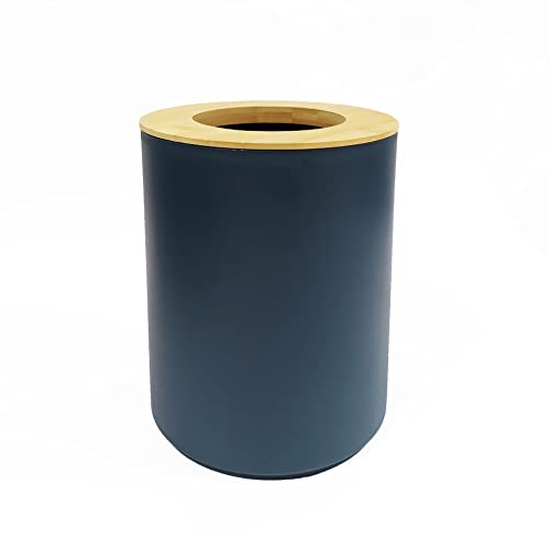 Douceur d'Intérieur Abfalleimer (5 l) Smart Blau, Polystyrol, Bambus-Finish von Douceur d'Intérieur