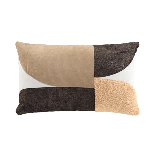 Douceur d'Intérieur Avalon Kissen mit abziehbarem Bezug (30 x 50 cm), einfarbiges Polycotton mit Muster von Douceur d'Intérieur