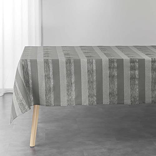 Douceur d'Intérieur Eldora Tischdecke, rechteckig, Grau/Silber, 140 x 240 cm von Douceur d'Intérieur