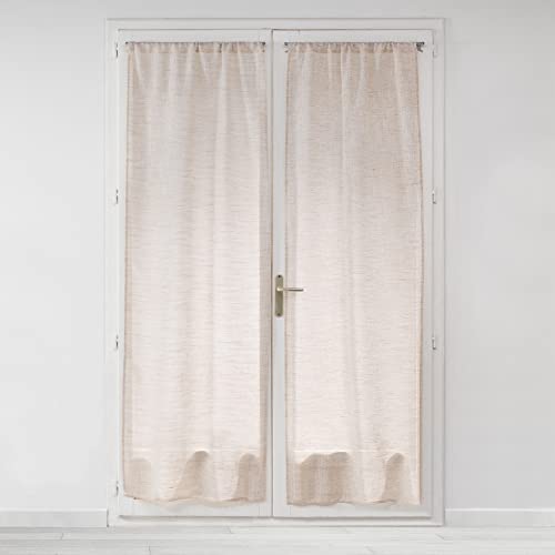 Douceur d'Intérieur 1 Paar Gardinen, gerade, für Gardinenstange, 2 x 70 x 200 cm, Stoff Milza beige von Douceur d'Intérieur