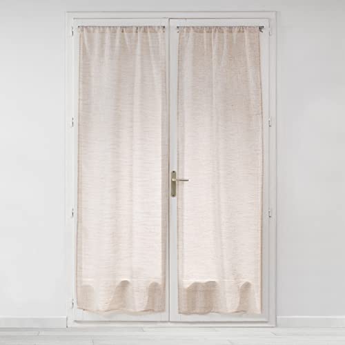 Douceur d'Intérieur Milza Paar gerade Gardinenstange, Beige, 2 x 70 x 200 cm von Douceur d'Intérieur
