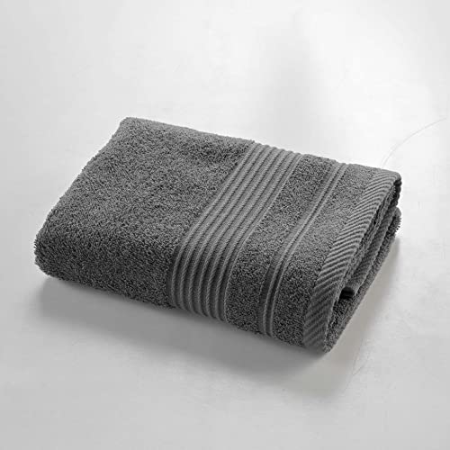 Douceur d'Intérieur Handtuch, Baumwolle, Anthrazit, 50 x 90 cm von Douceur d'Intérieur