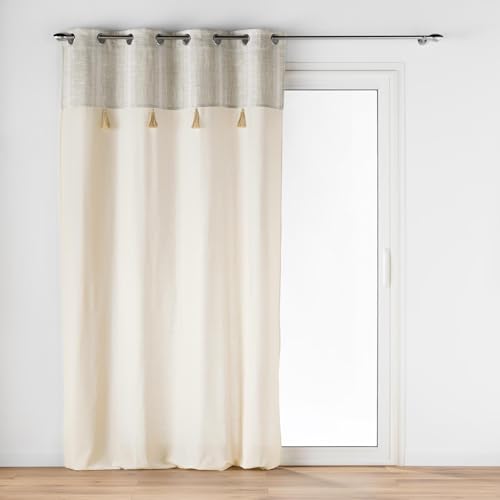 Douceur d'Intérieur Island Ösenvorhang (140 x 240 cm), Baumwolle/Polyester mit oberem Abschluss von Douceur d'Intérieur