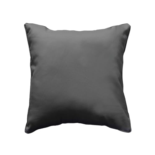 Douceur d'Intérieur Kissen mit Biese, 40 x 40 cm, Polyester, einfarbig, Beton von Douceur d'Intérieur