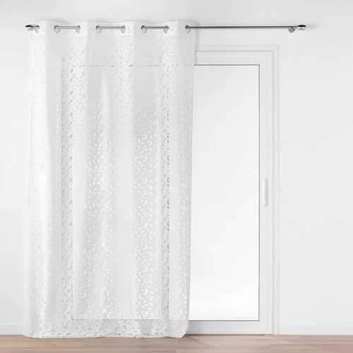 Douceur d'Intérieur Manon Ösenvorhang, durchscheinend (140 x 240 cm), Maschenware von Douceur d'Intérieur