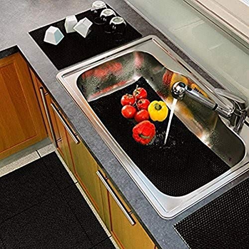 Douceur d'Intérieur Mehrzweckmatte, 65 x 43 cm, Tubulo, Schwarz, 100% PVC von Douceur d'Intérieur