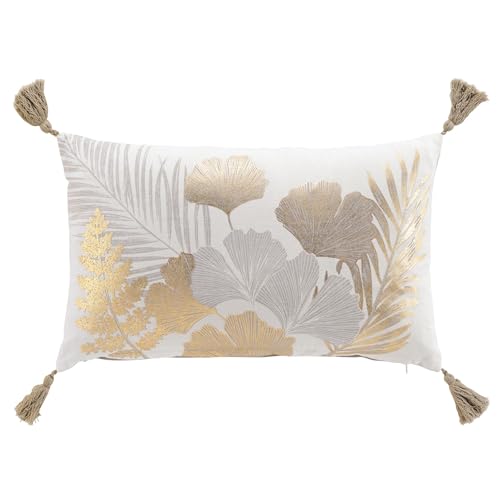 Douceur d'Intérieur Melisse Kissen mit abziehbarem Bezug (30 x 50 cm), Baumwolle/Polyester mit Druck von Douceur d'Intérieur
