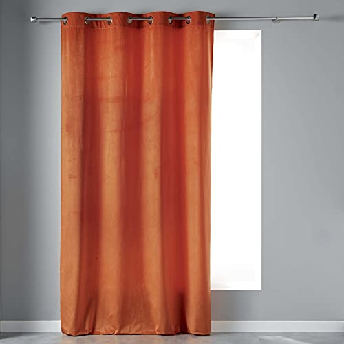 douceur d'Intérieur Ösenvorhang, Orange, 140 x 240 cm von Douceur d'Intérieur