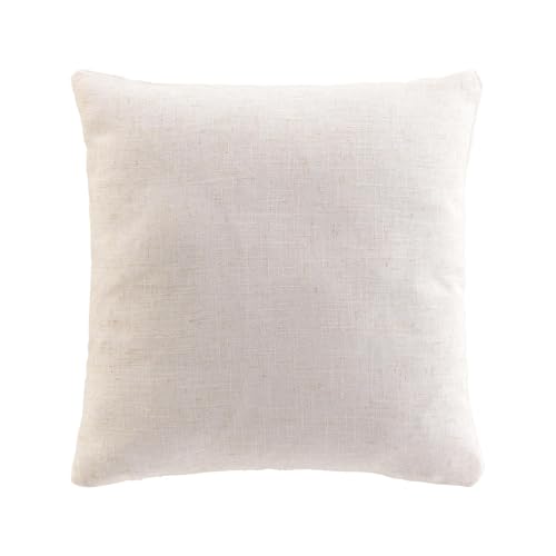 Douceur d'Intérieur Pauline Kissen mit abziehbarem Bezug (45 x 45 cm), Polyester und Leinen von Douceur d'Intérieur