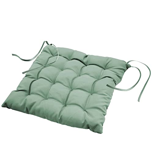 Douceur d'Intérieur Essentiel Sitzkissen, gesteppt, Salbei, 40 x 40 cm von Douceur d'Intérieur