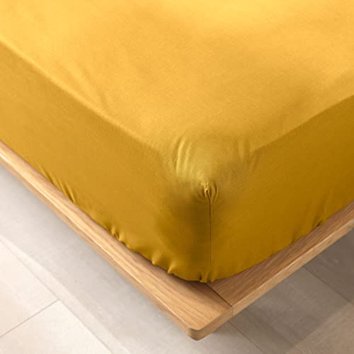douceur d'intérieur, Spannbettlaken, Biolina, 160 x 200 cm, Ocker, 100% Bio-Baumwolle douceur d'intérieur, Spannbettlaken, Biolina, 160 x 200 cm, Ocker, 100% Bio-Baumwolle von Douceur d'Intérieur