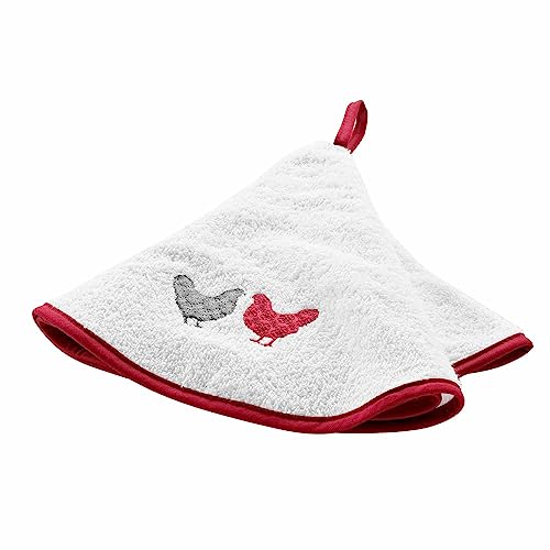 Douceur d'Intérieur Suzette rundes Handtuch (Durchmesser 60 cm), Bestickt, Frottee von Douceur d'Intérieur