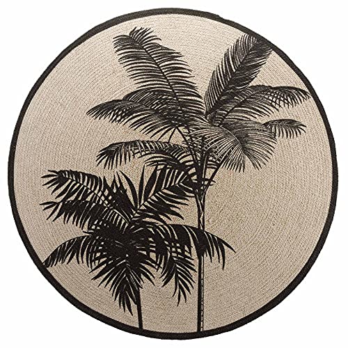 Douceur d'Intérieur Teppich rund (0) 120 cm Baumwolle Bedruckt Tropic Nature von Douceur d'Intérieur